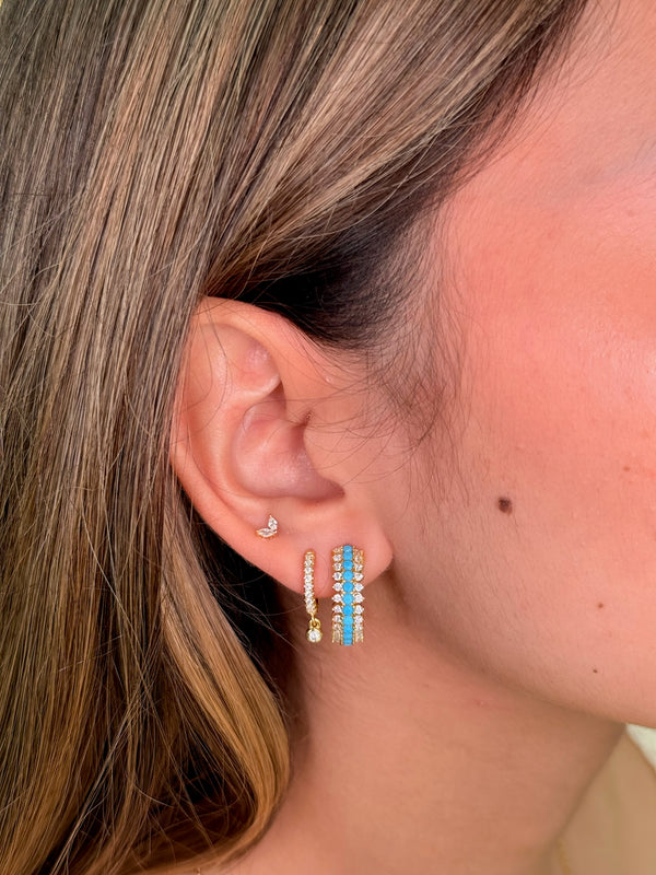 Turquoise Oasis Hoops