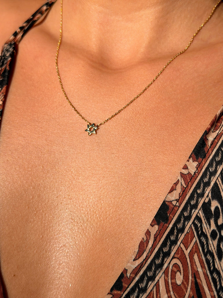 Tiny Star of David Necklace - Plain