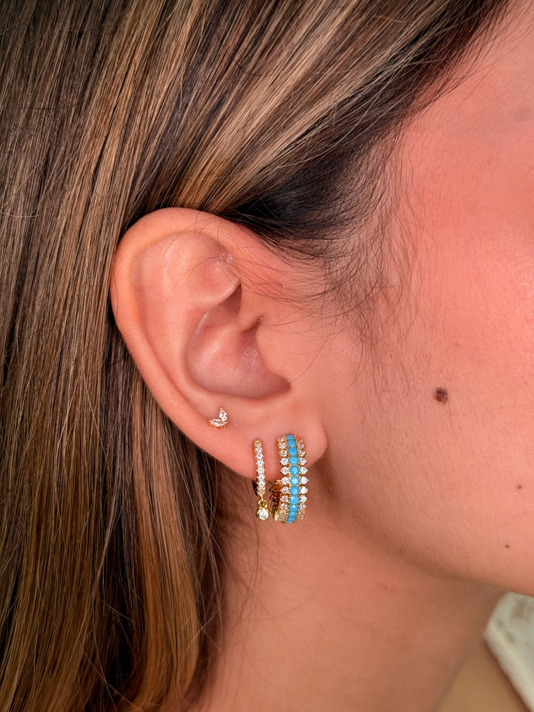 Turquoise Oasis Hoops
