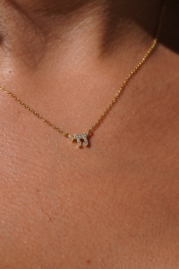 Tiny Chai Necklace - Crytals