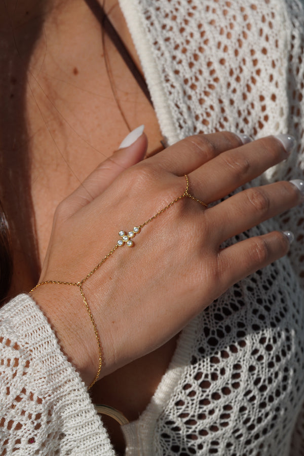 Celestial Cross Hand Chain