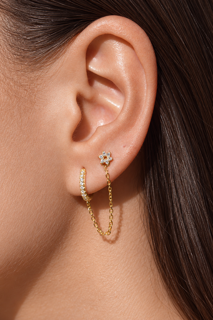 Magen Stud Hoops Mini