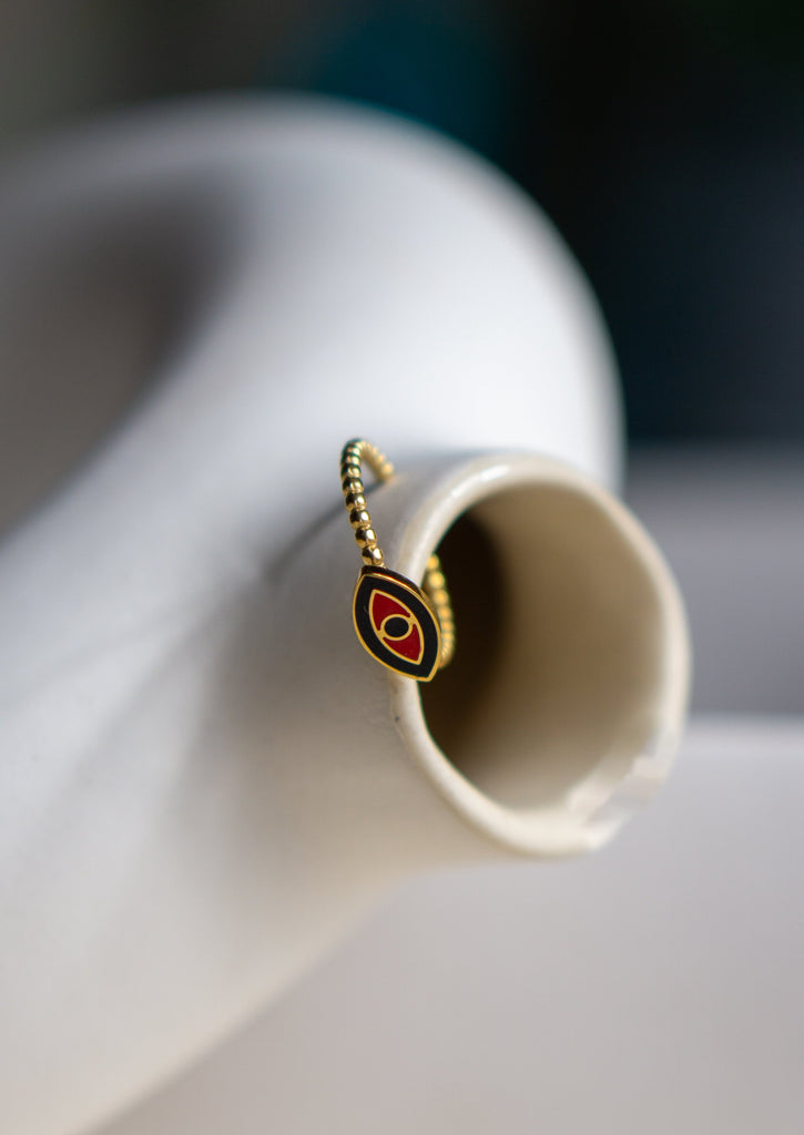 Tiny Bling Evil Eye Ring