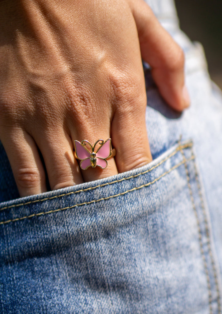 Dipped in Color Butterfly Ring