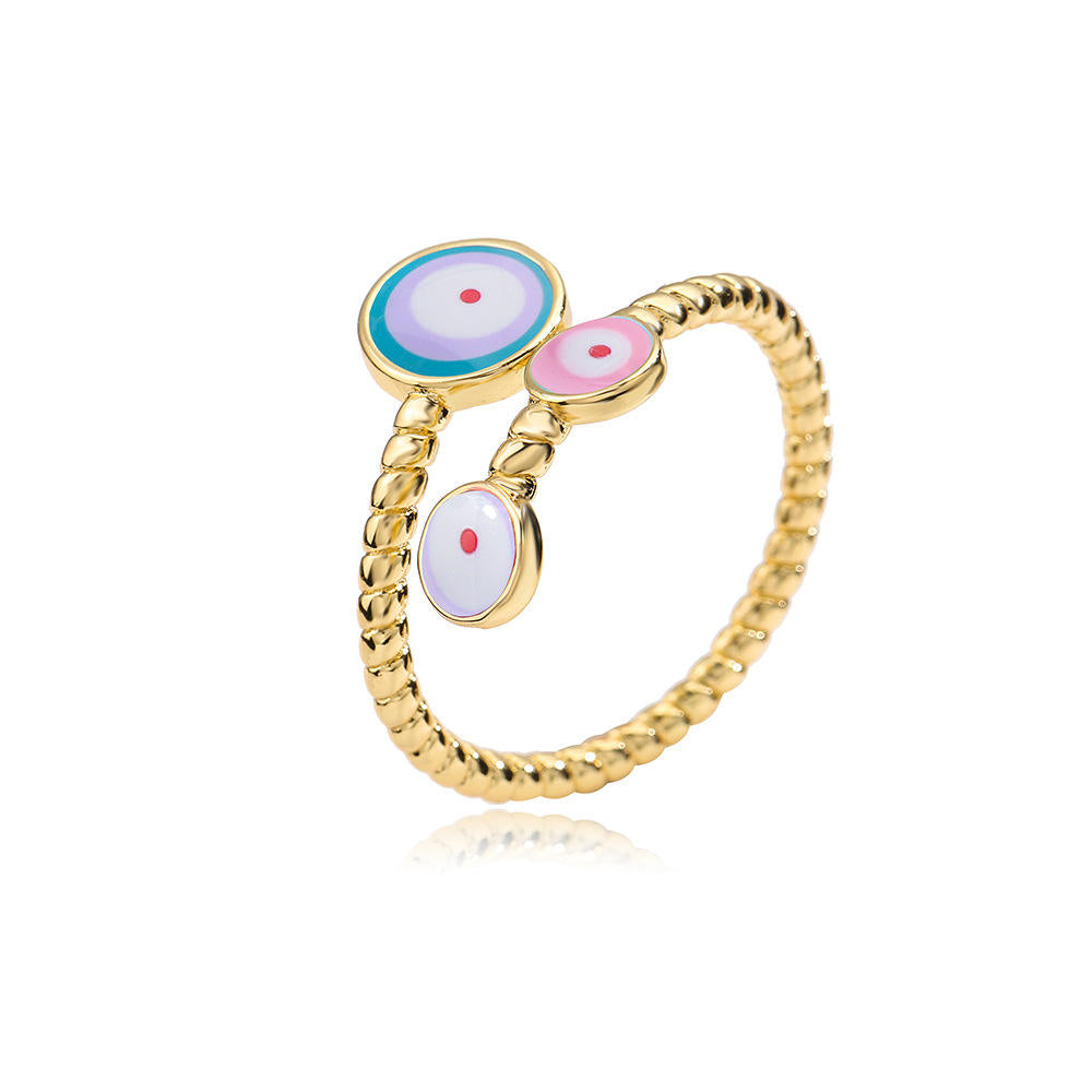 Stacked Evil Eye Ring